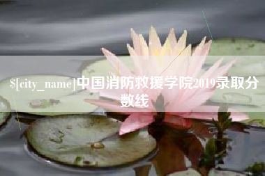 吉林中国消防救援学院2019录取分数线