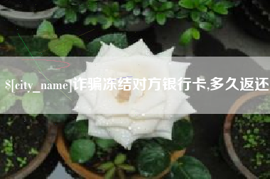 吉林诈骗冻结对方银行卡,多久返还
