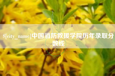 吉林中国消防救援学院历年录取分数线
