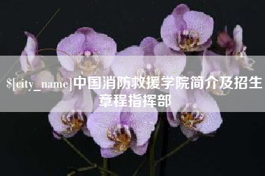 吉林中国消防救援学院简介及招生章程指挥部