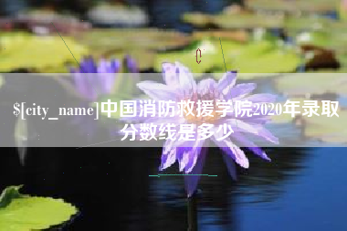 吉林中国消防救援学院2020年录取分数线是多少