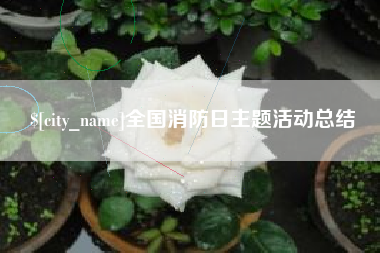 吉林全国消防日主题活动总结