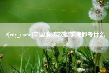吉林中国消防救援学院都考什么