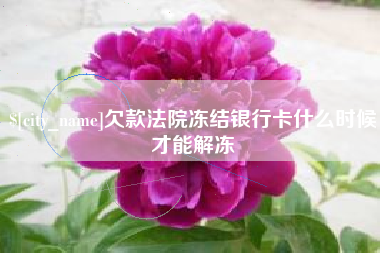 吉林欠款法院冻结银行卡什么时候才能解冻