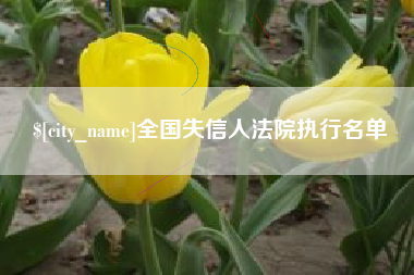 吉林全国失信人法院执行名单