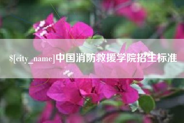 吉林中国消防救援学院招生标准