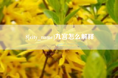 吉林九宫怎么解释