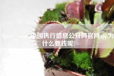 吉林中国执行信息公开网官网app为什么要钱呢