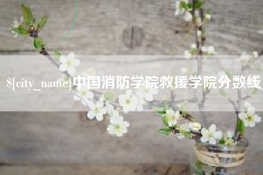 吉林中国消防学院救援学院分数线